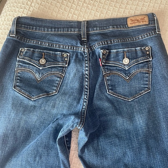 Levi 505 Straight Leg dark blue jeans 10/S - Picture 5 of 6